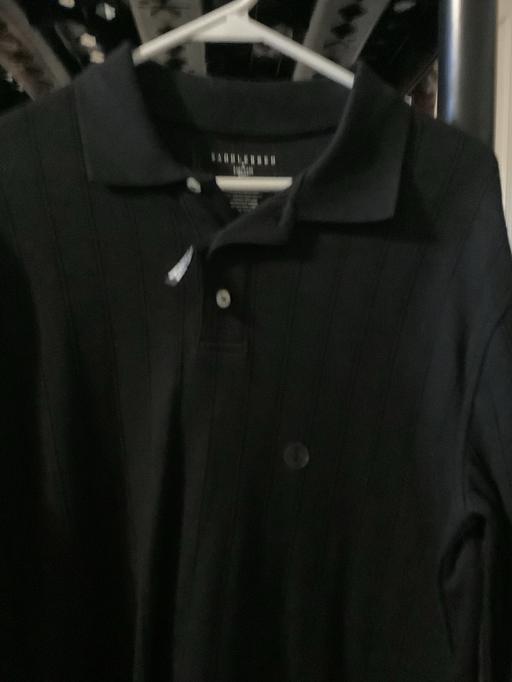 Saddlebred Black Ribbed Polo Shirt